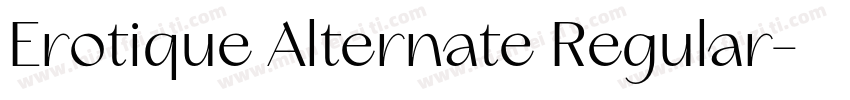 Erotique Alternate Regular字体转换